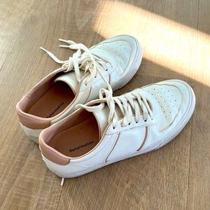 Reformation white sneakers!